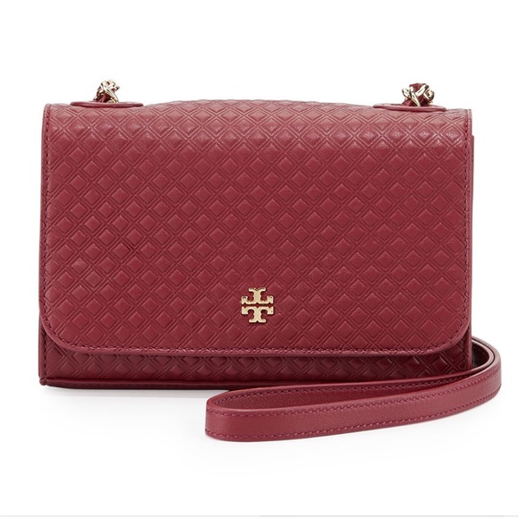 Tory Burch Handbags - Tory Burch Marion Quilted Shrunken Shoulder Bag, Red Agate